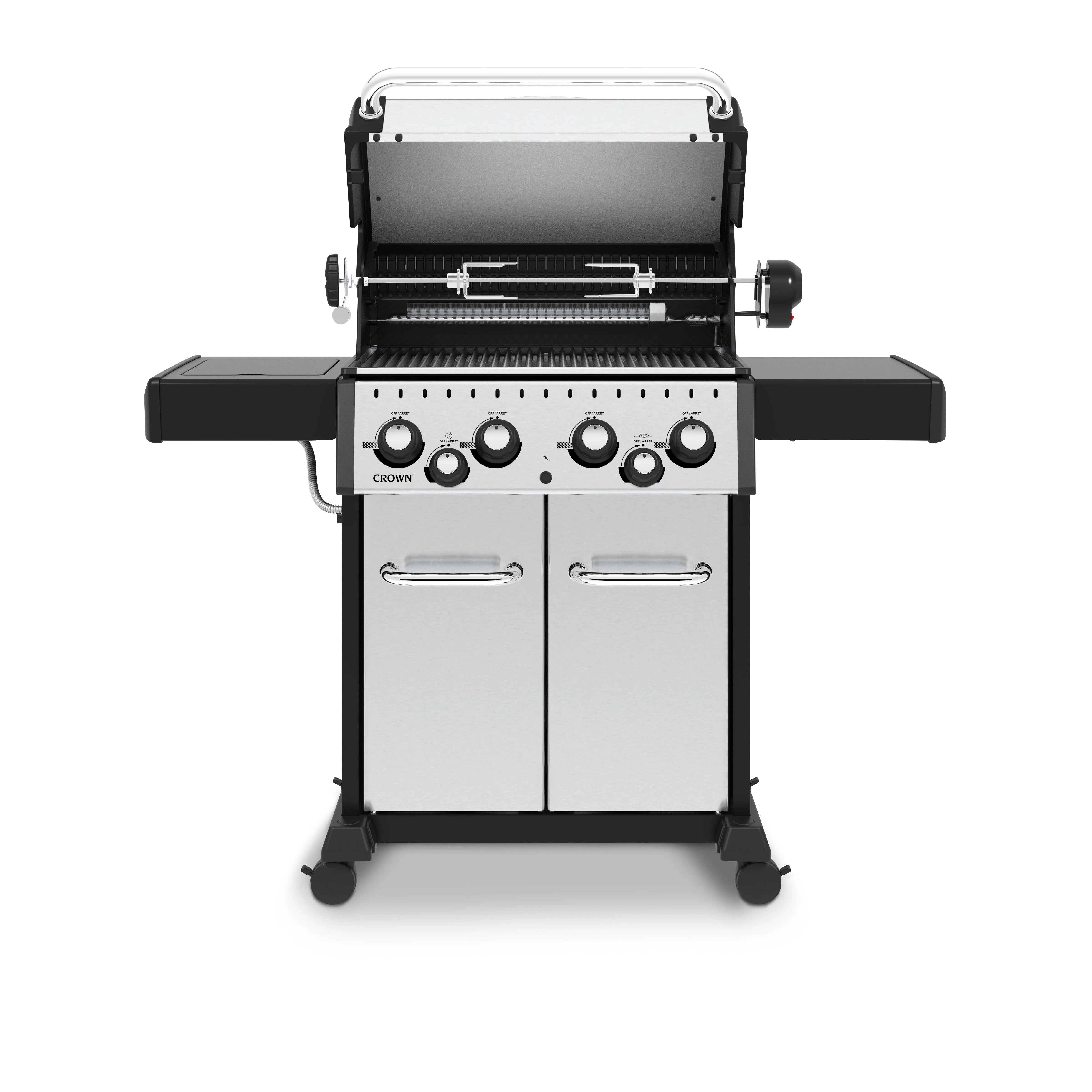 Broil King Crown S 490 Freestanding 4-Burner Gas Grill w/Side Burner & Rotisserie Broil King