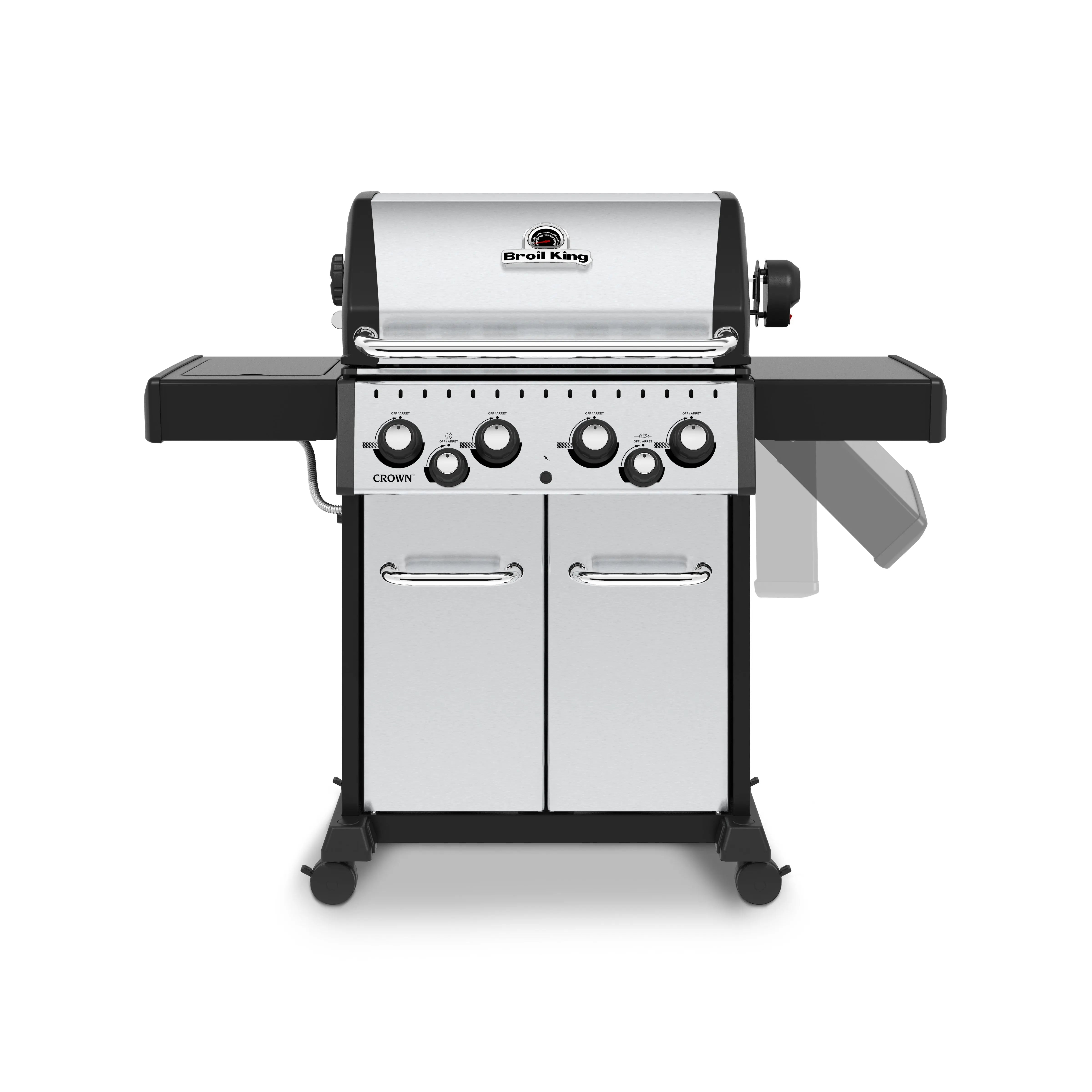 Broil King Crown S 490 Freestanding 4-Burner Gas Grill w/Side Burner & Rotisserie Broil King