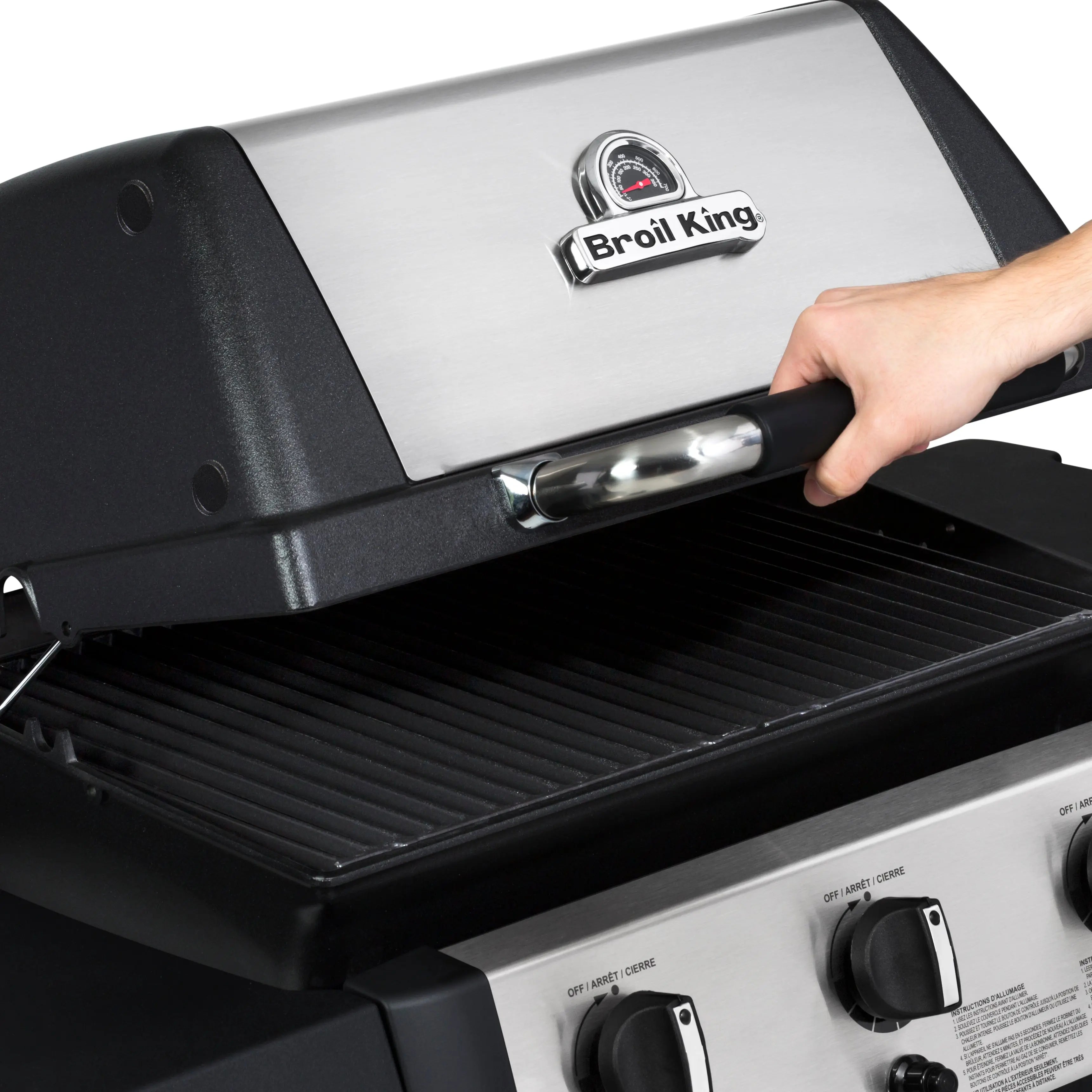 Broil King Gem 310 3-Burner Propane Grill with Drop-Down Side Shelves Broil King