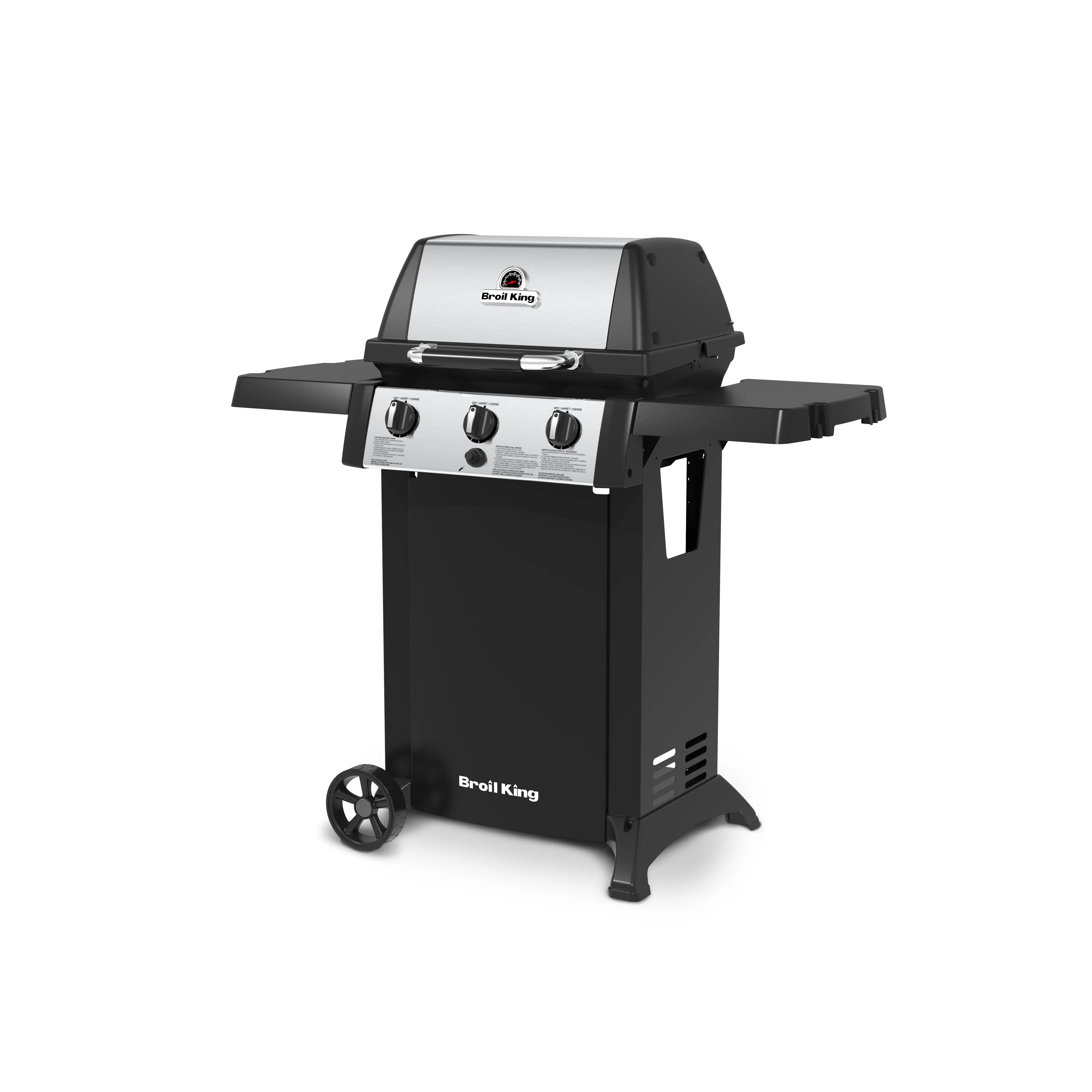 Broil King Gem 310 3-Burner Propane Grill with Drop-Down Side Shelves Broil King