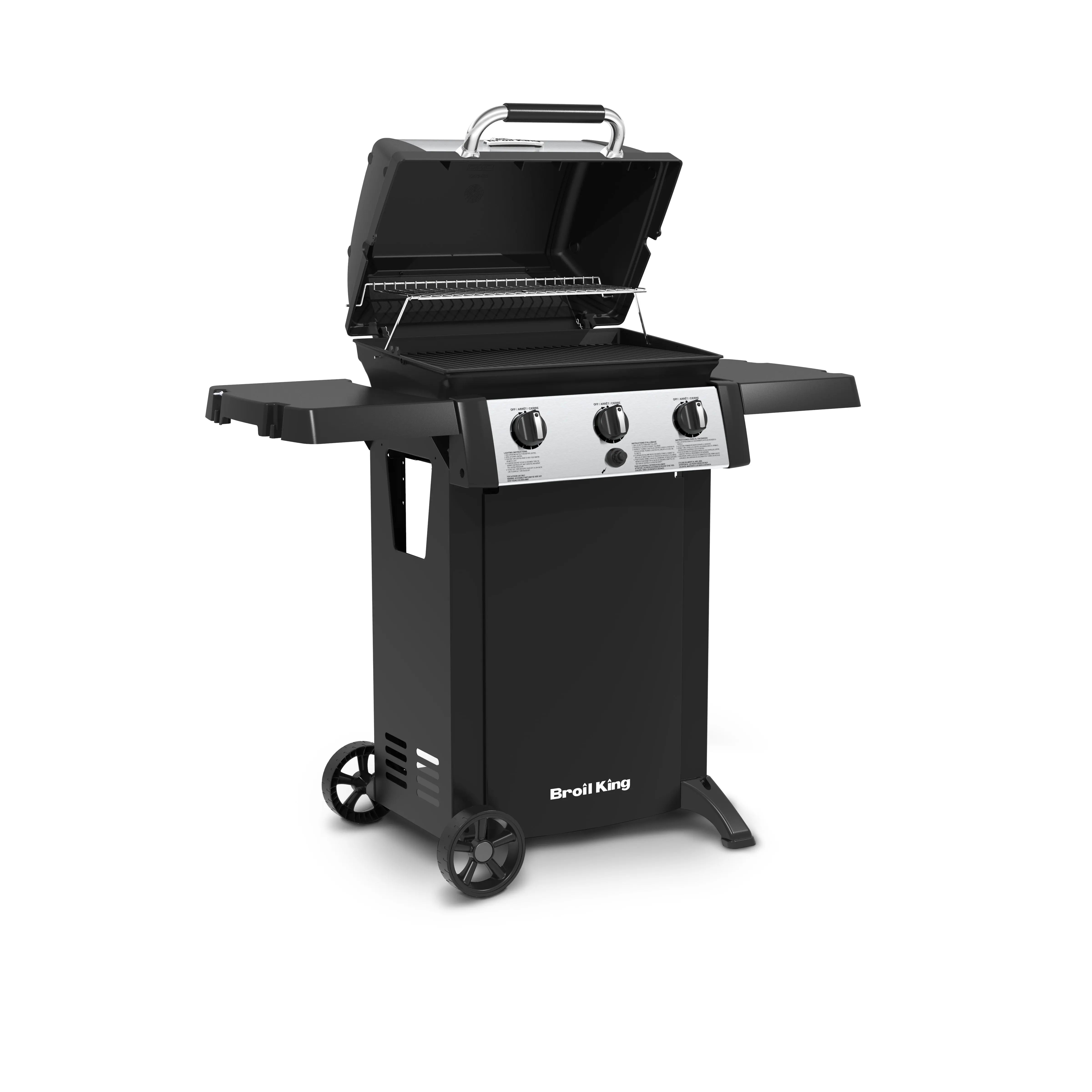 Broil King Gem 310 3-Burner Propane Grill with Drop-Down Side Shelves Broil King