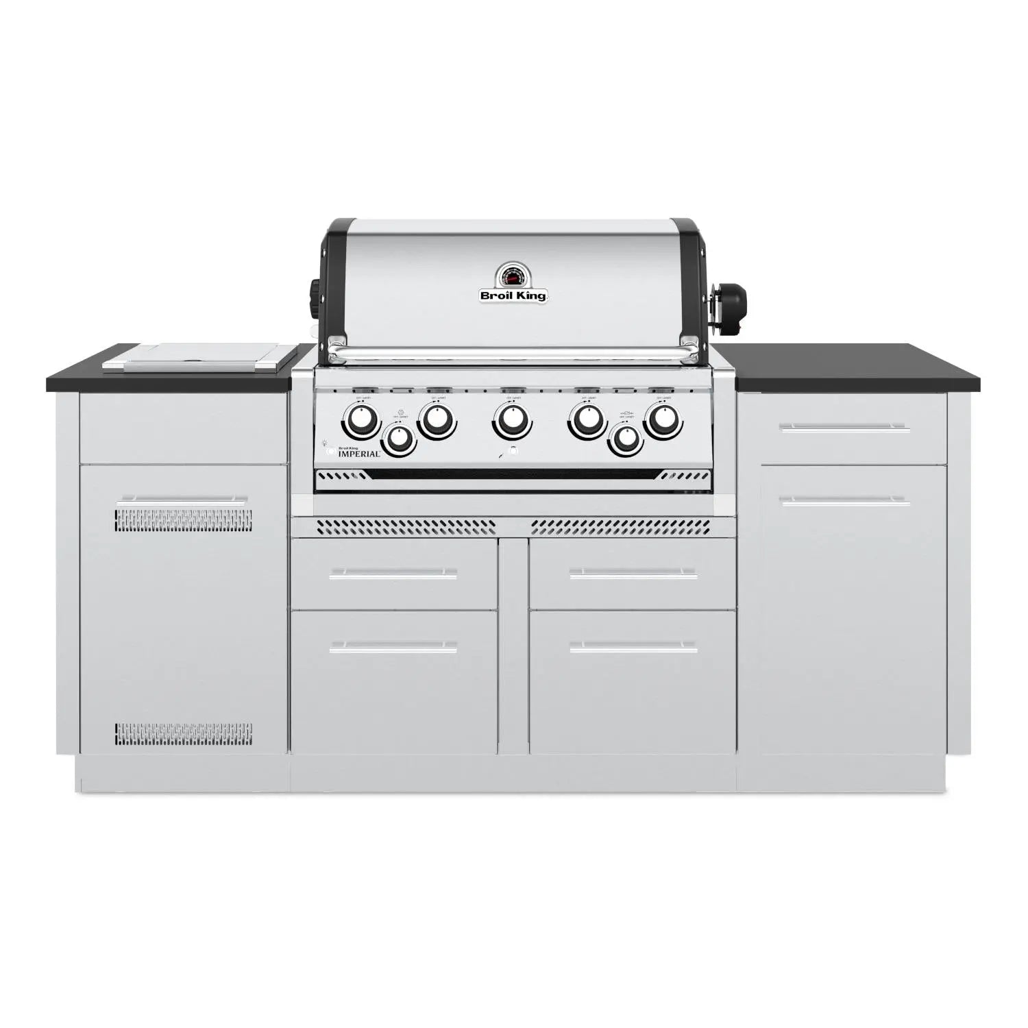 Broil King Imperial S 590i 5-Burner Gas Grill Center w/Rotisserie & Side Burner Broil King