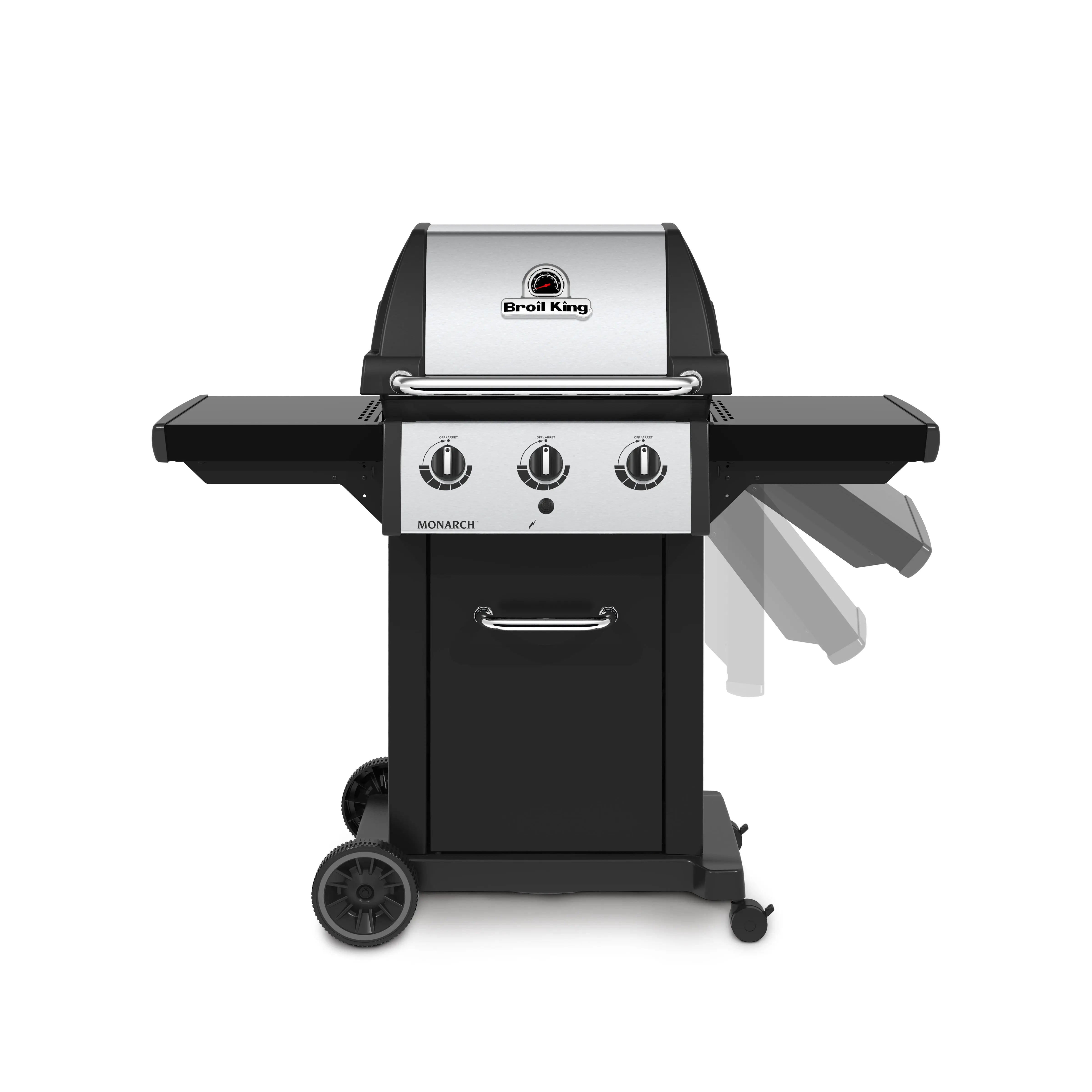 Broil King Monarch 320 3-Burner Freestanding Grill with Side Shelves Broil King