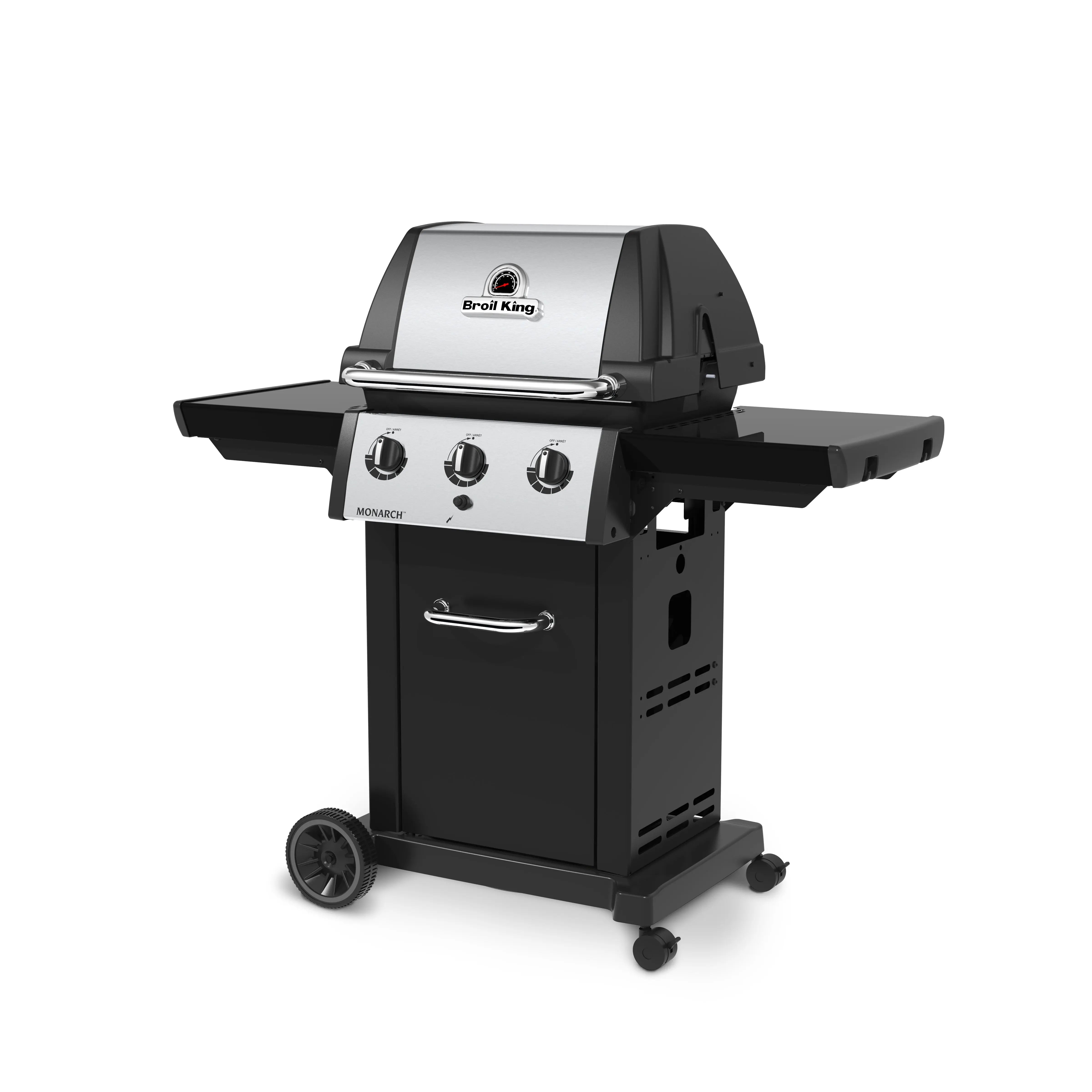 Broil King Monarch 320 3-Burner Freestanding Grill with Side Shelves Broil King