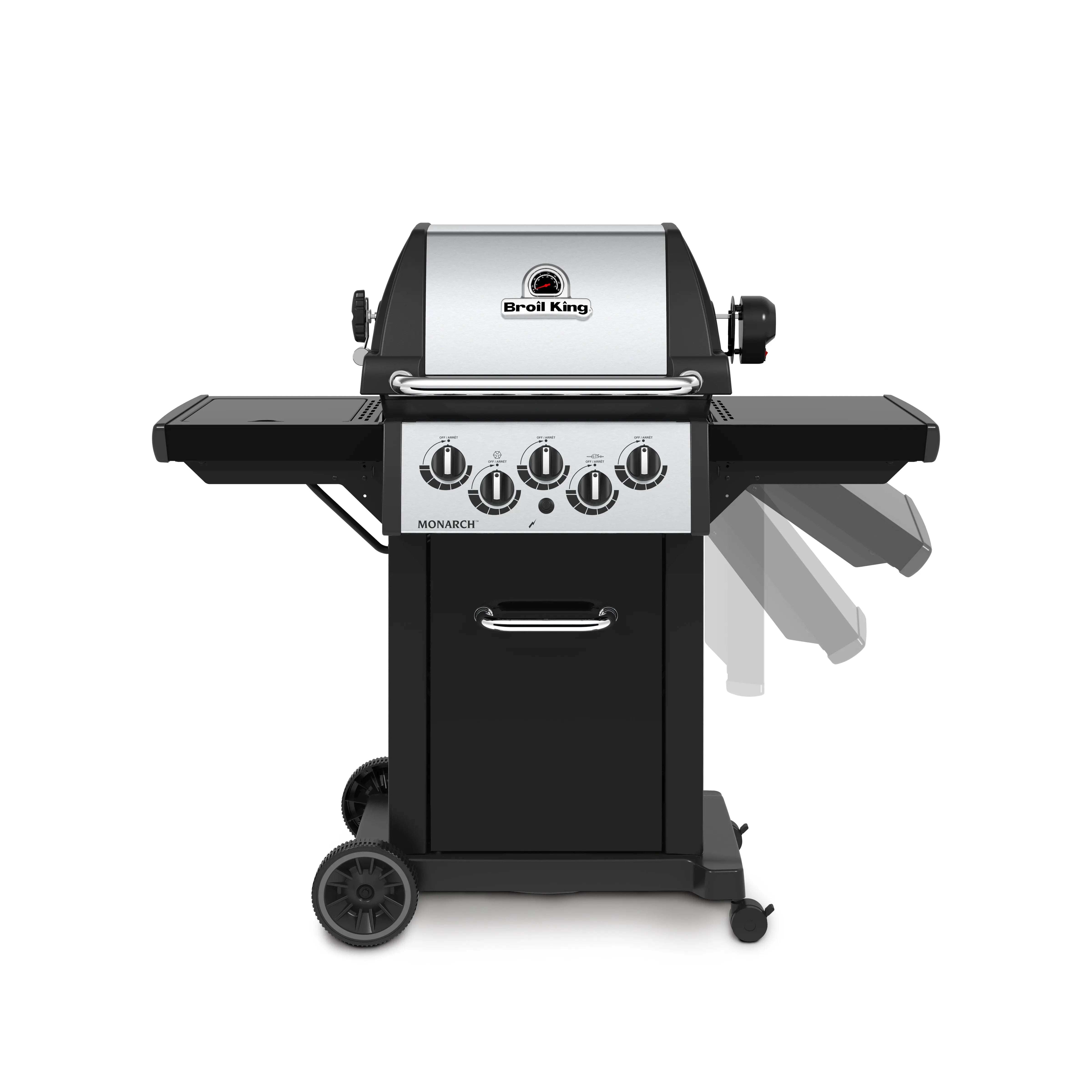 Broil King Monarch 390 3-Burner Freestanding Gas Grill with Side & Rotisserie Burners Broil King