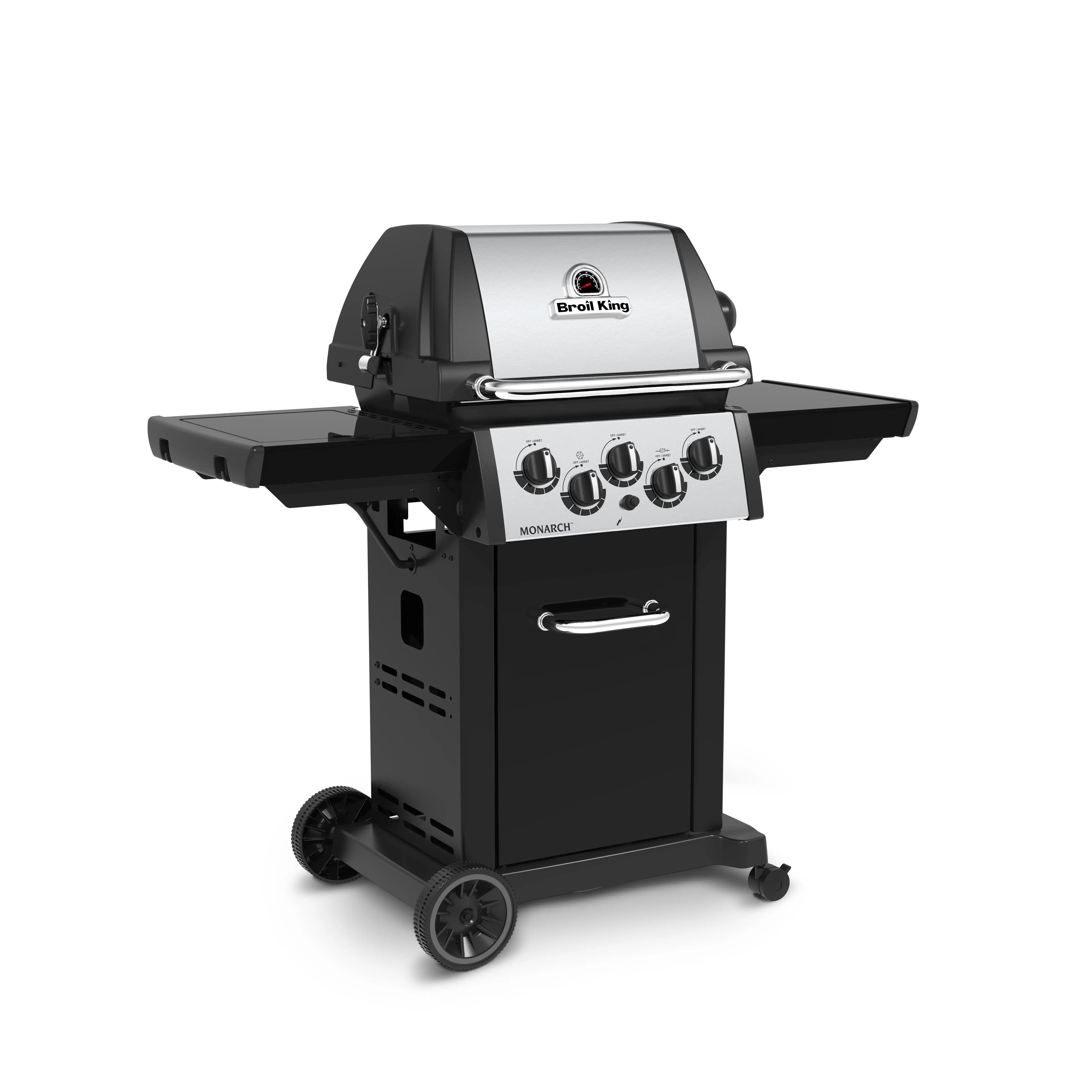Broil King Monarch 390 3-Burner Freestanding Gas Grill with Side & Rotisserie Burners Broil King