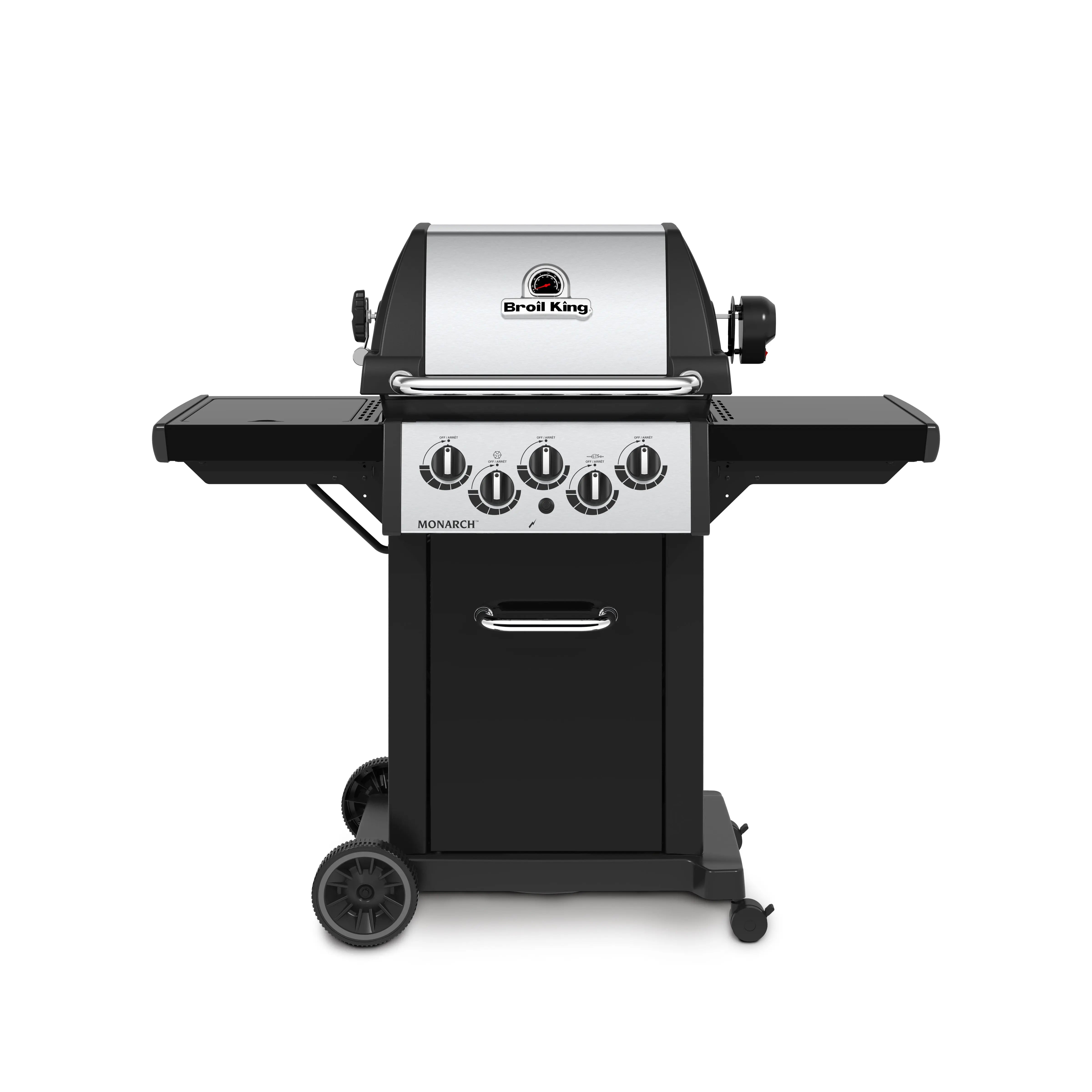 Broil King Monarch 390 3-Burner Freestanding Gas Grill with Side & Rotisserie Burners Broil King