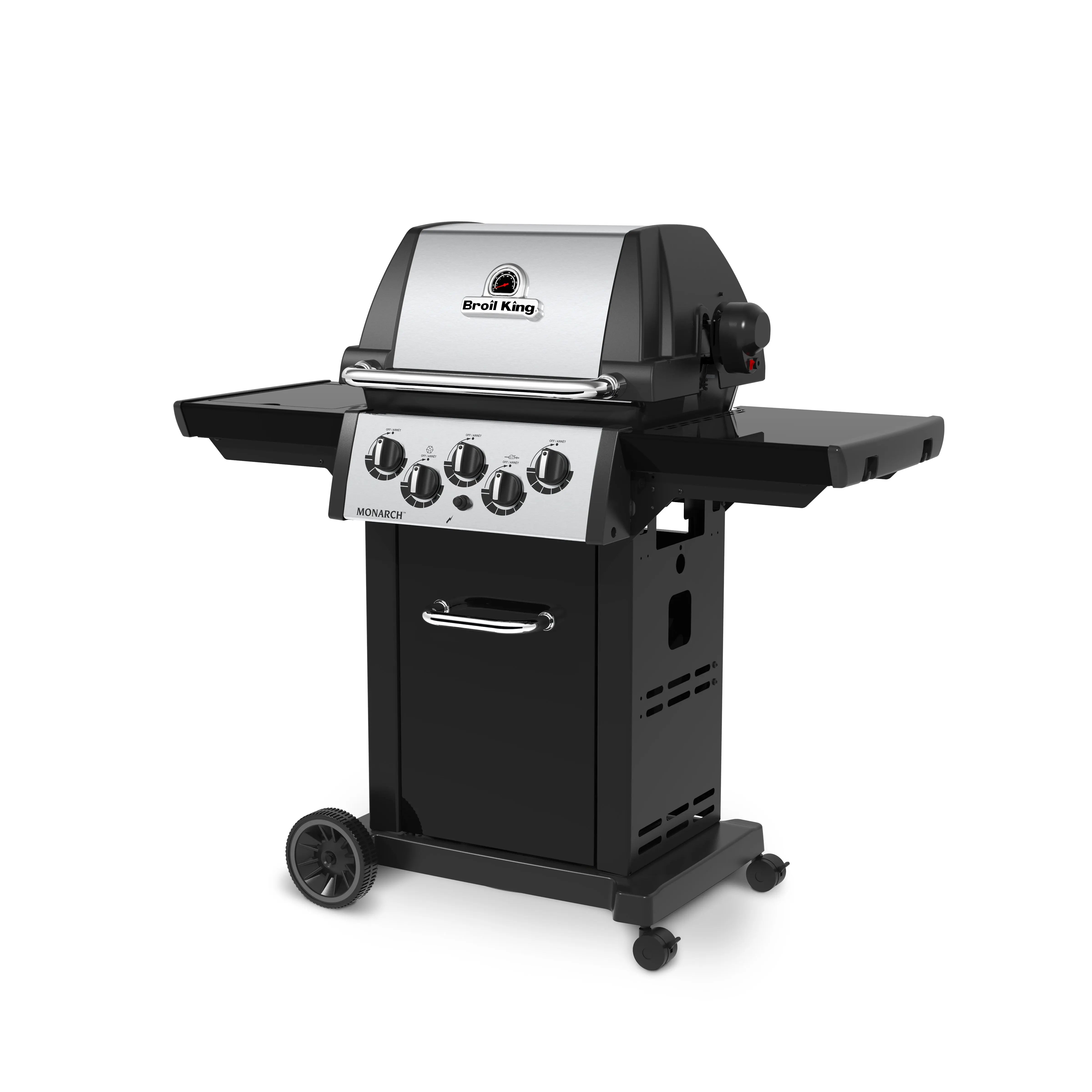 Broil King Monarch 390 3-Burner Freestanding Gas Grill with Side & Rotisserie Burners Broil King
