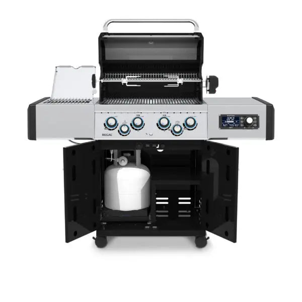 Broil King Regal Q 490 Pro IR 63" Black Propane Gas Grill With iQue Technology Broil King