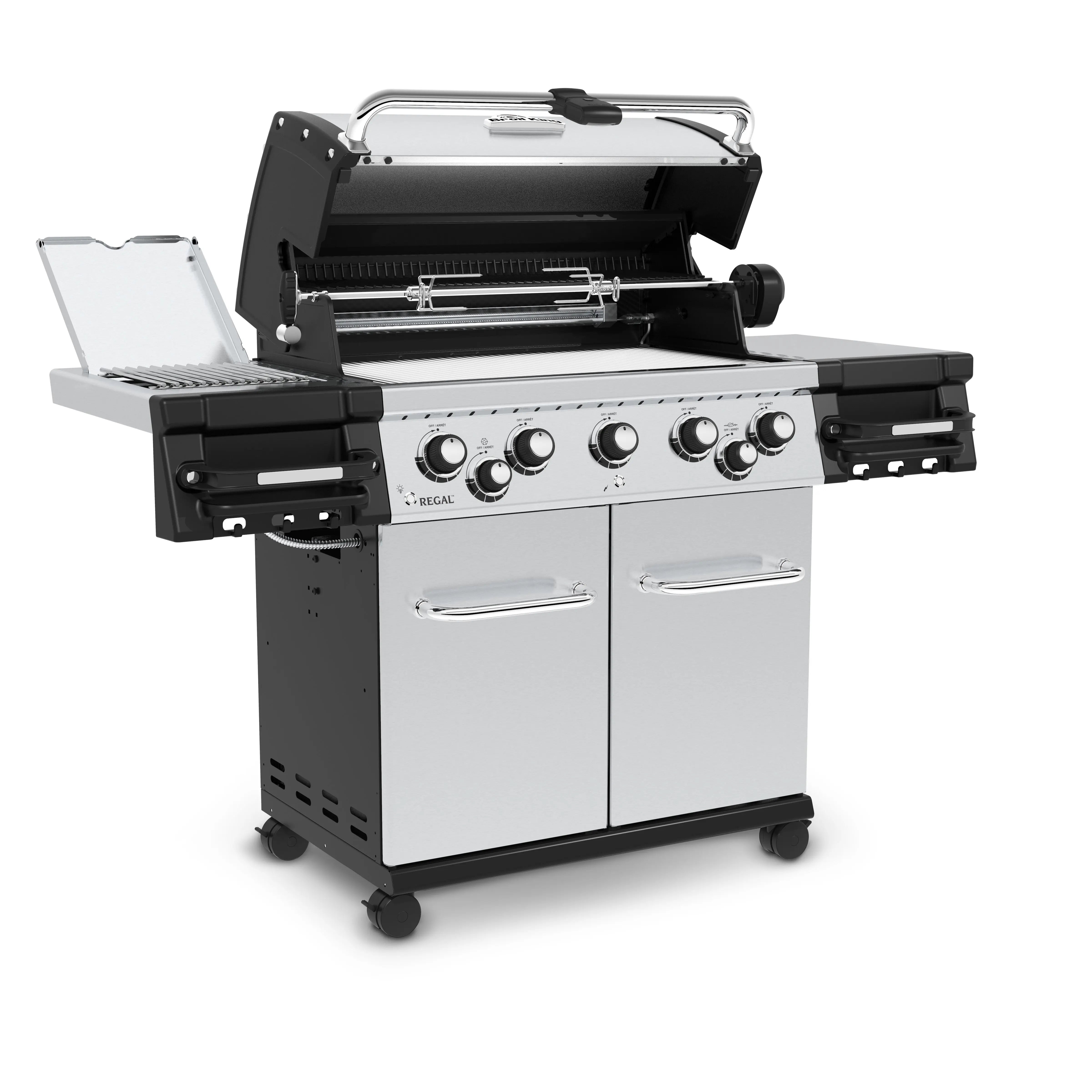 Broil King Regal S 590 Pro 5-Burner Gas Grill - with Infrared Side Burner & Rotisserie" Broil King