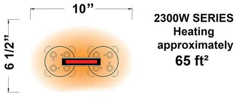 Bromic Heating Platinum Smart-Heat Series II 50-Inch 3400W 11,600 BTU 240V Electric Patio Heater - Black - BH0320005 - Agent BBQ