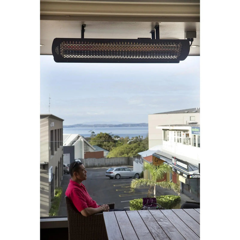 Bromic Heating - Tungsten Smart-Heat 44-Inch 2000W Single Element 240V Electric Infrared Patio Heater - Black - Agent BBQ