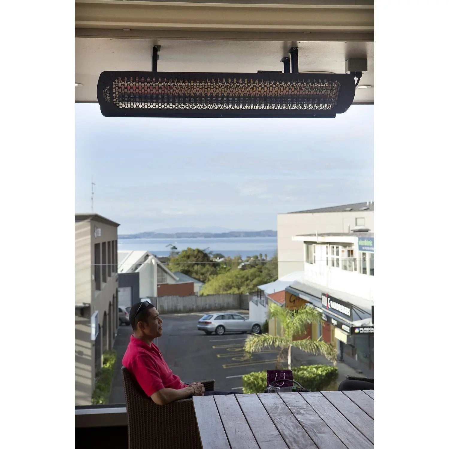 Bromic Heating - Tungsten Smart-Heat 56-Inch 6000W Dual Element 240V Electric Infrared Patio Heater - Black Bromic Heating