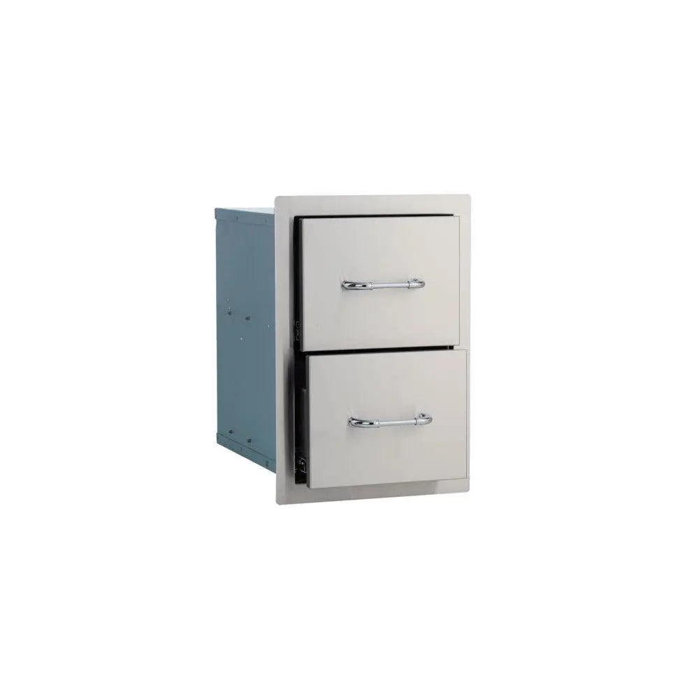 Bull 15-Inch Stainless Steel Double Access Drawer With Reveal Bull Grills