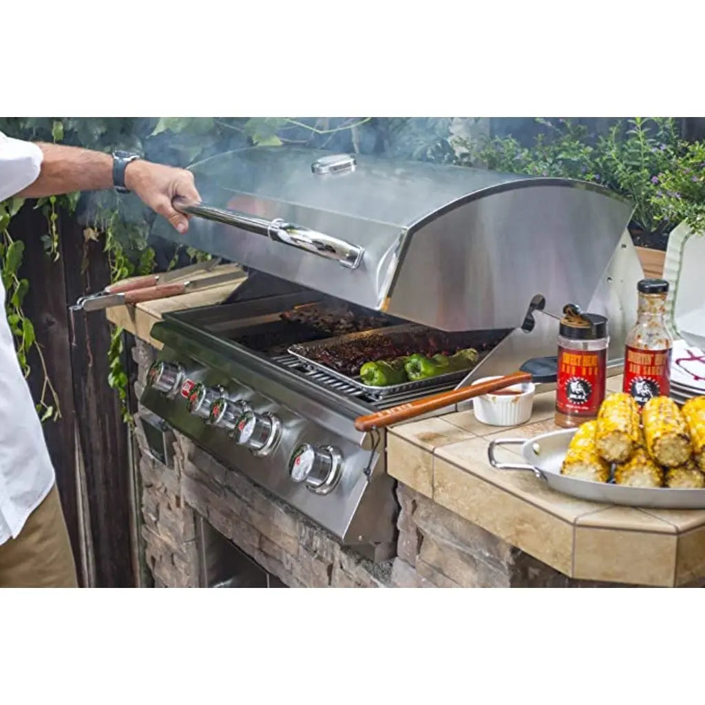 Bull 30" 4-Burner Angus Built-In Gas Grill with Infrared Backburner & Rotisserie Bull Grills
