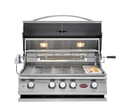 Cal Flame - BBQ Built In Grills P-Series 4 BURNER with Lights, Rotisserie & Back Burner - BBQ19P04 - Agent BBQ