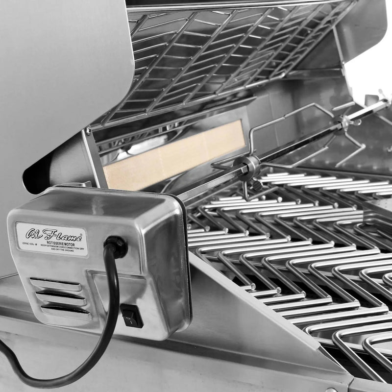 Cal Flame - BBQ Built In Grills P-Series 4 BURNER with Lights, Rotisserie & Back Burner - BBQ19P04 - Agent BBQ