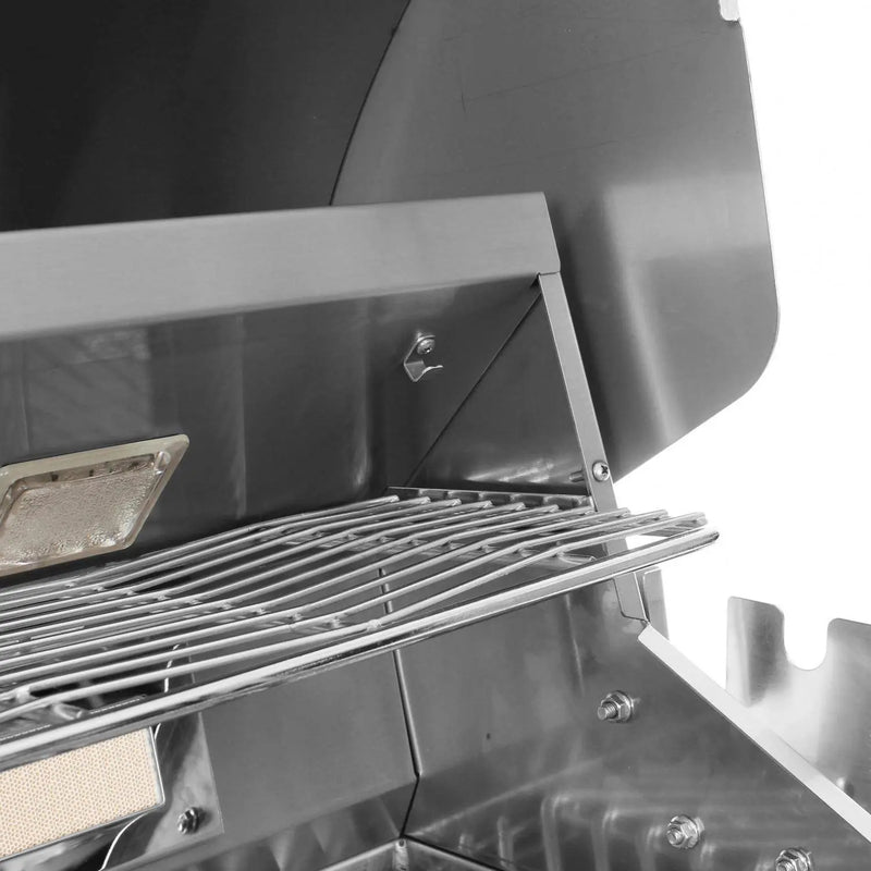 Cal Flame - BBQ Built In Grills P-Series 4 BURNER with Lights, Rotisserie & Back Burner - BBQ19P04 - Agent BBQ