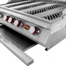 Cal Flame - BBQ Built In Grills P-Series 4 BURNER with Lights, Rotisserie & Back Burner - BBQ19P04 - Agent BBQ