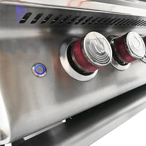 Cal Flame - BBQ Built In Grills P-Series 5 Burner with Lights, Rotisserie & Back Burner - BBQ19P05 - Agent BBQ