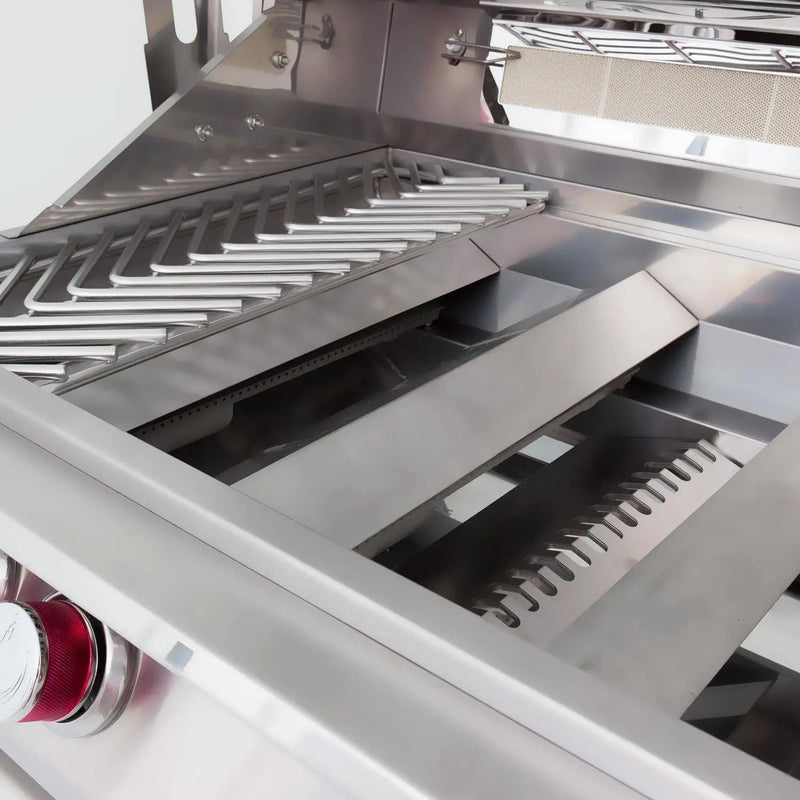 Cal Flame - BBQ Built In Grills P-Series 6 Burner with Lights, Rotisserie & Back Burner - Liquid Propane - BBQ19P06 - Agent BBQ