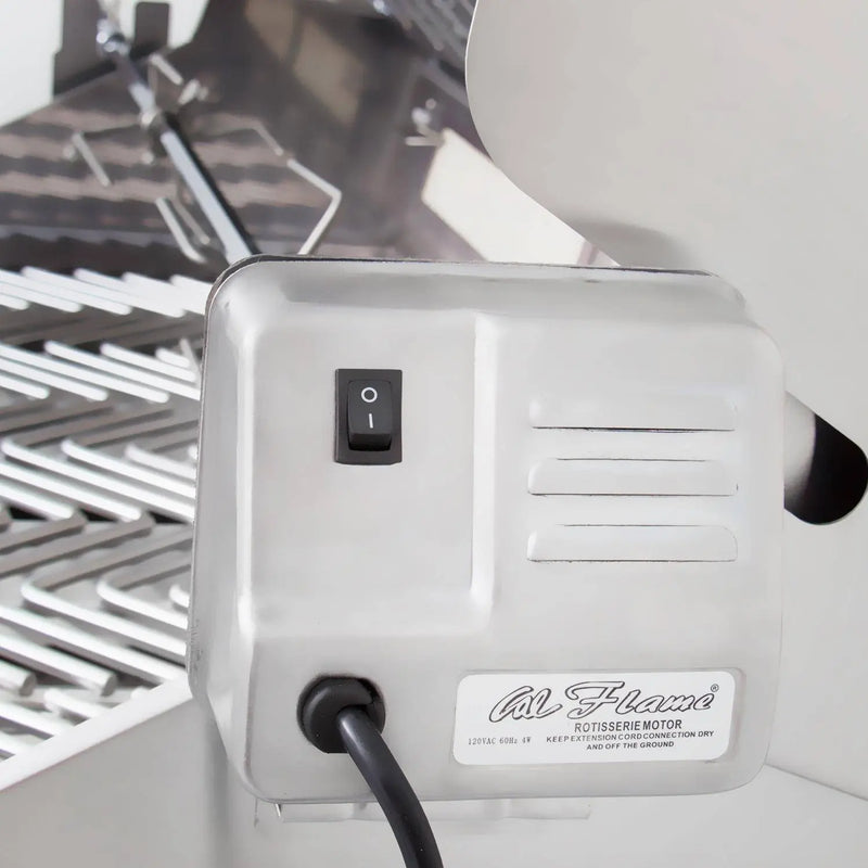Cal Flame - BBQ Built In Grills P-Series 6 Burner with Lights, Rotisserie & Back Burner - Liquid Propane - BBQ19P06 - Agent BBQ