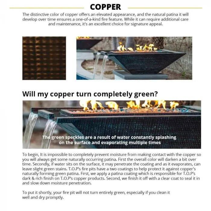 Cazo Copper Fire and Water Bowl The Outdoor Plus