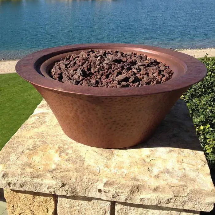 Cazo Hammered Copper Fire Bowl- OPT-101-24NWF The Outdoor Plus