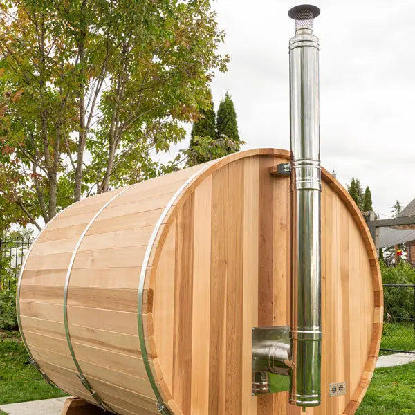 Chimney & Heat Shield Set For Out the Back Wall (for CT Harmony Barrel Sauna) Dundalk LeisureCraft