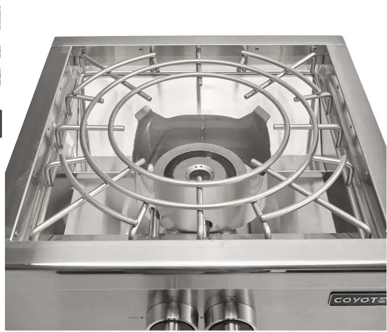 Coyote 24 Inch Built-In Gas Power Burner Coyote Outdoor Living