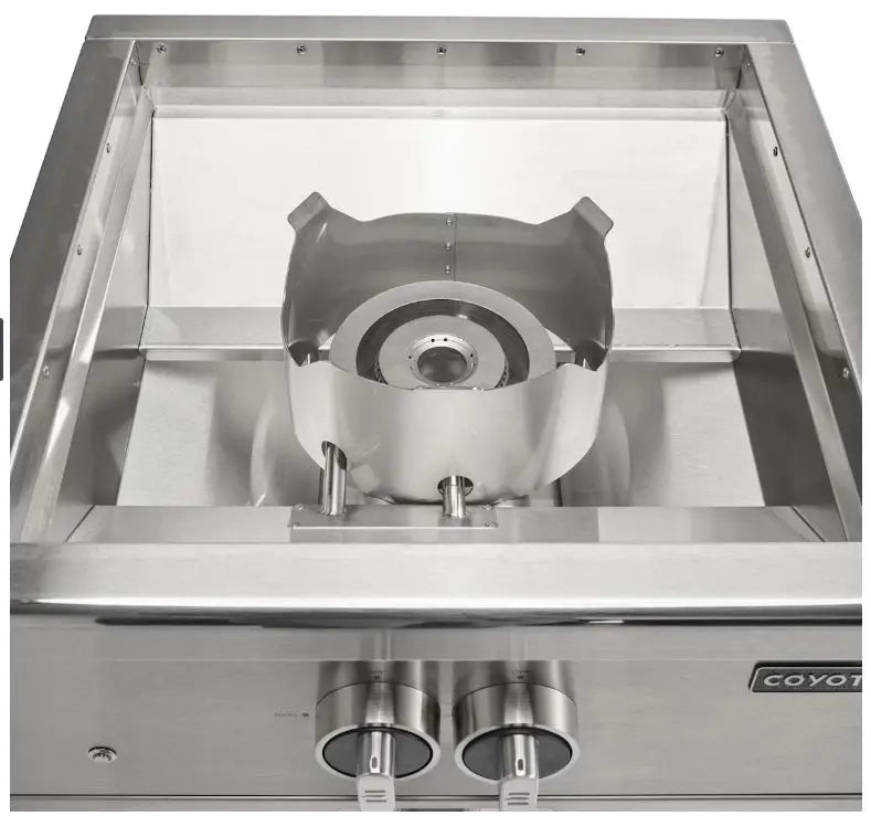 Coyote 24 Inch Built-In Gas Power Burner Coyote Outdoor Living