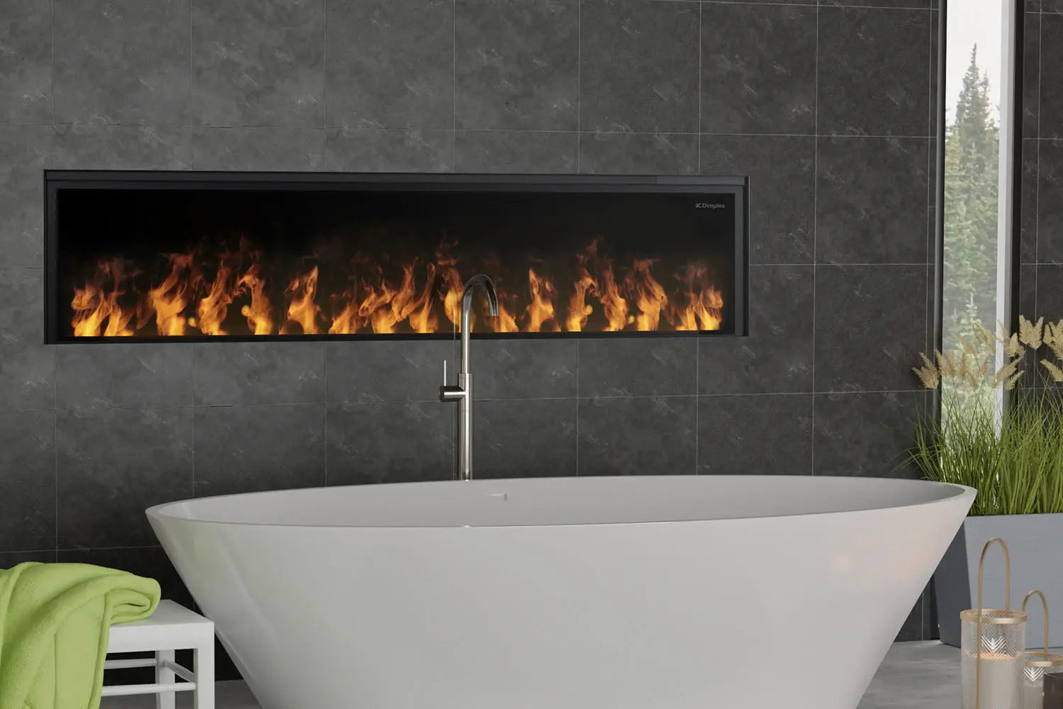 Dimplex 86'' Opti-myst Linear Built-In Electric Fireplace Dimplex