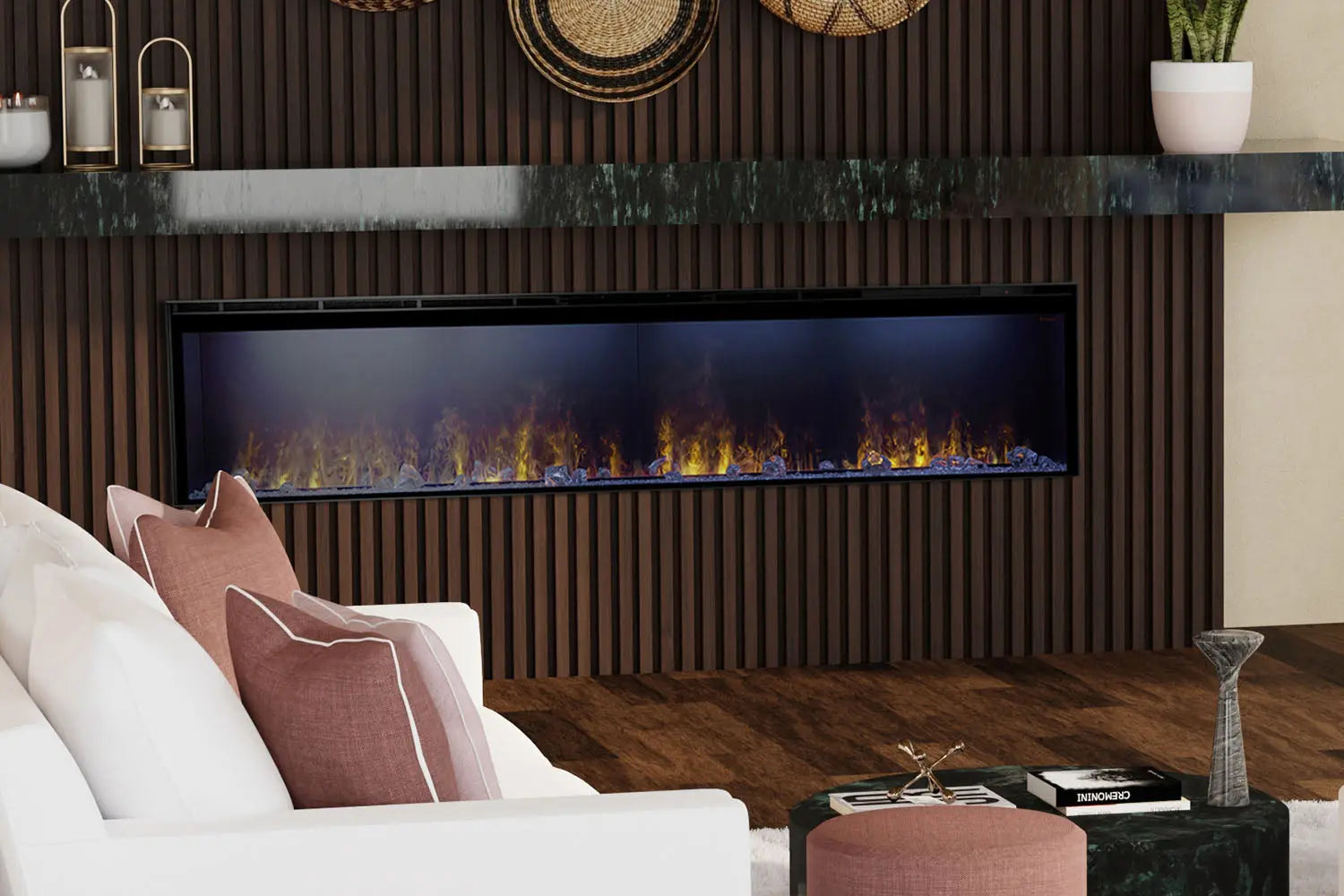 Dimplex 86'' Opti-myst Linear Built-In Electric Fireplace Dimplex