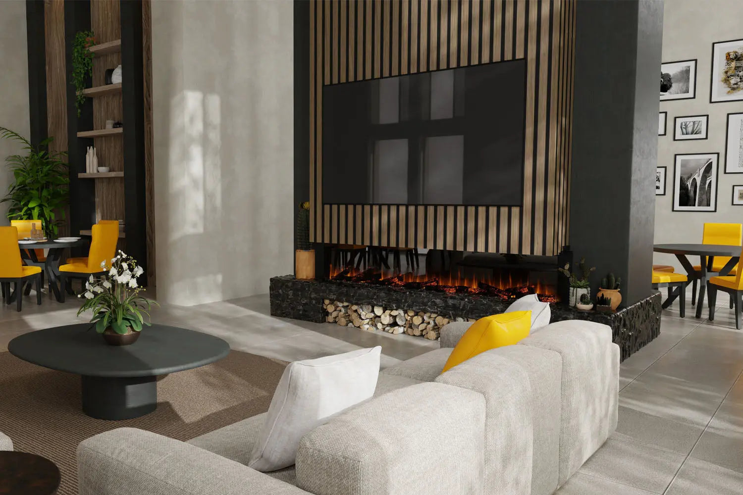 Dimplex Ignite Ultra 100-Inch Smart Linear Multi-Side View Built-In Electric Fireplace Dimplex