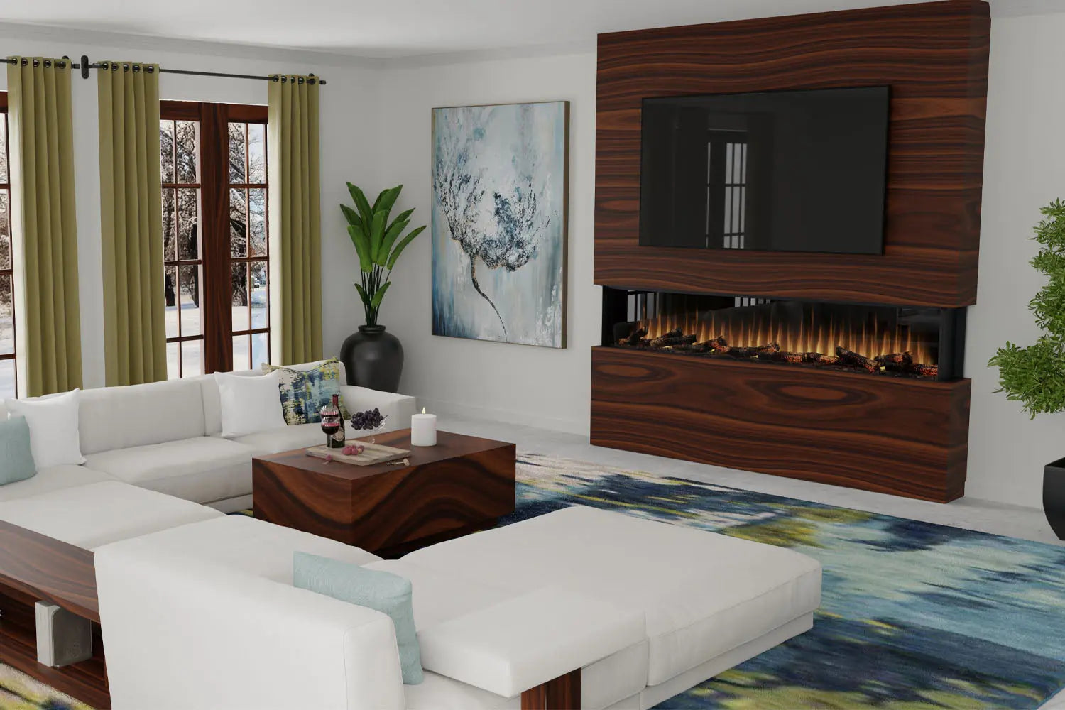 Dimplex Ignite Ultra 100-Inch Smart Linear Multi-Side View Built-In Electric Fireplace Dimplex