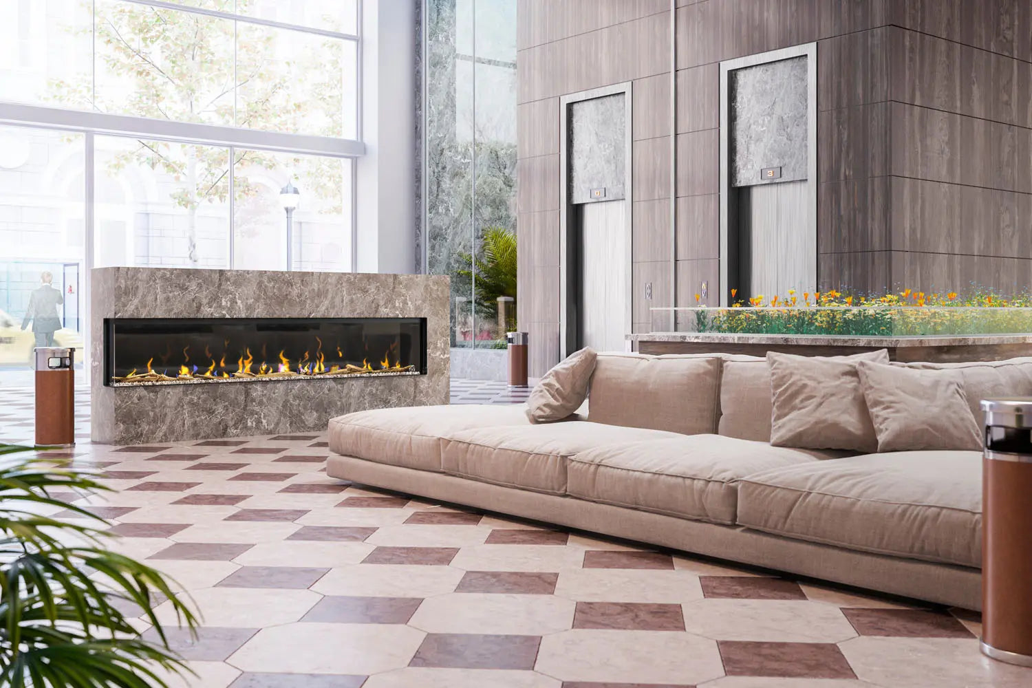 Dimplex IgniteXL Bold 100" Smart Linear Multi-Side View Built-In Electric Fireplace Dimplex