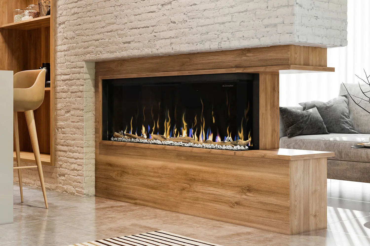 Dimplex IgniteXL Bold 50" Smart Linear Multi-Side View Built-In Electric Fireplace Dimplex