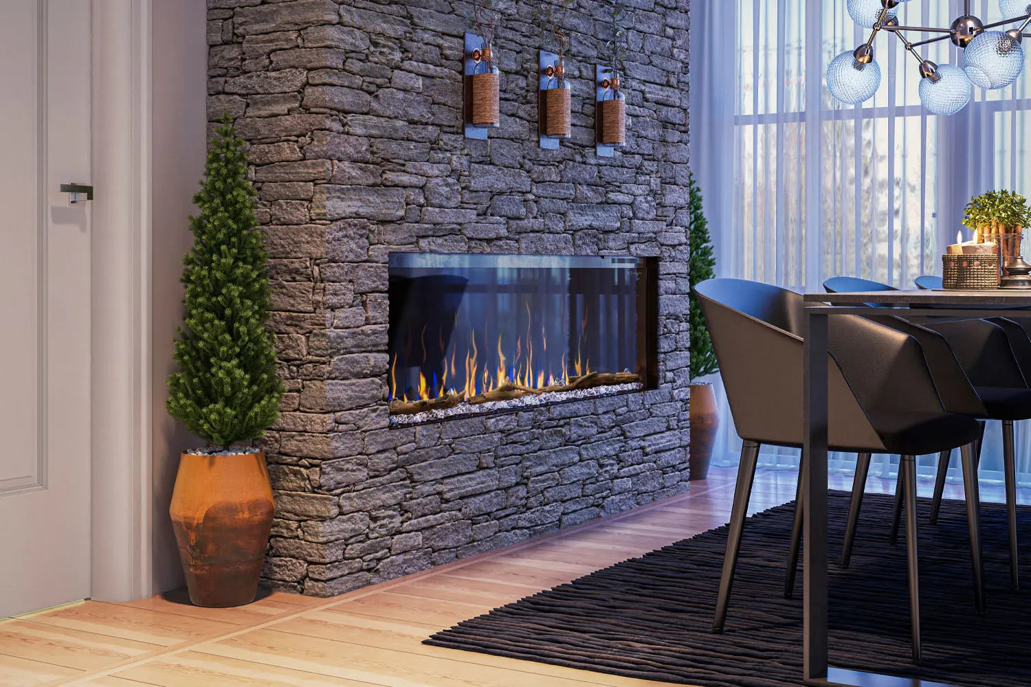 Dimplex IgniteXL Bold 60" Smart Linear Multi-Side View Built-In Electric Fireplace Dimplex