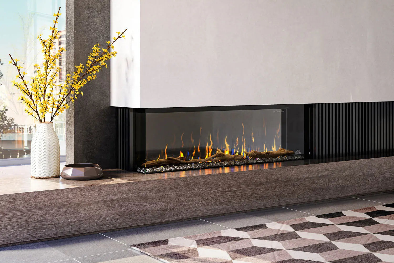 Dimplex IgniteXL Bold 60" Smart Linear Multi-Side View Built-In Electric Fireplace Dimplex