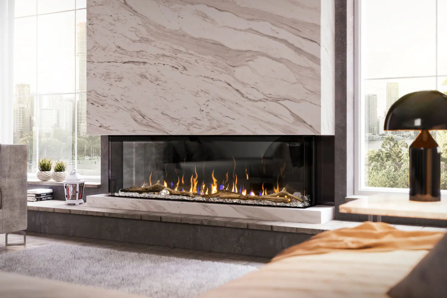 Dimplex IgniteXL Bold 60" Smart Linear Multi-Side View Built-In Electric Fireplace Dimplex