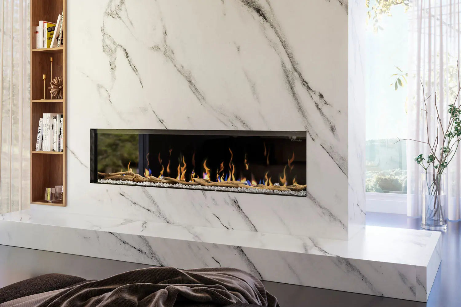Dimplex IgniteXL Bold 74" Smart Linear Multi-Side View Built-In Electric Fireplace Dimplex