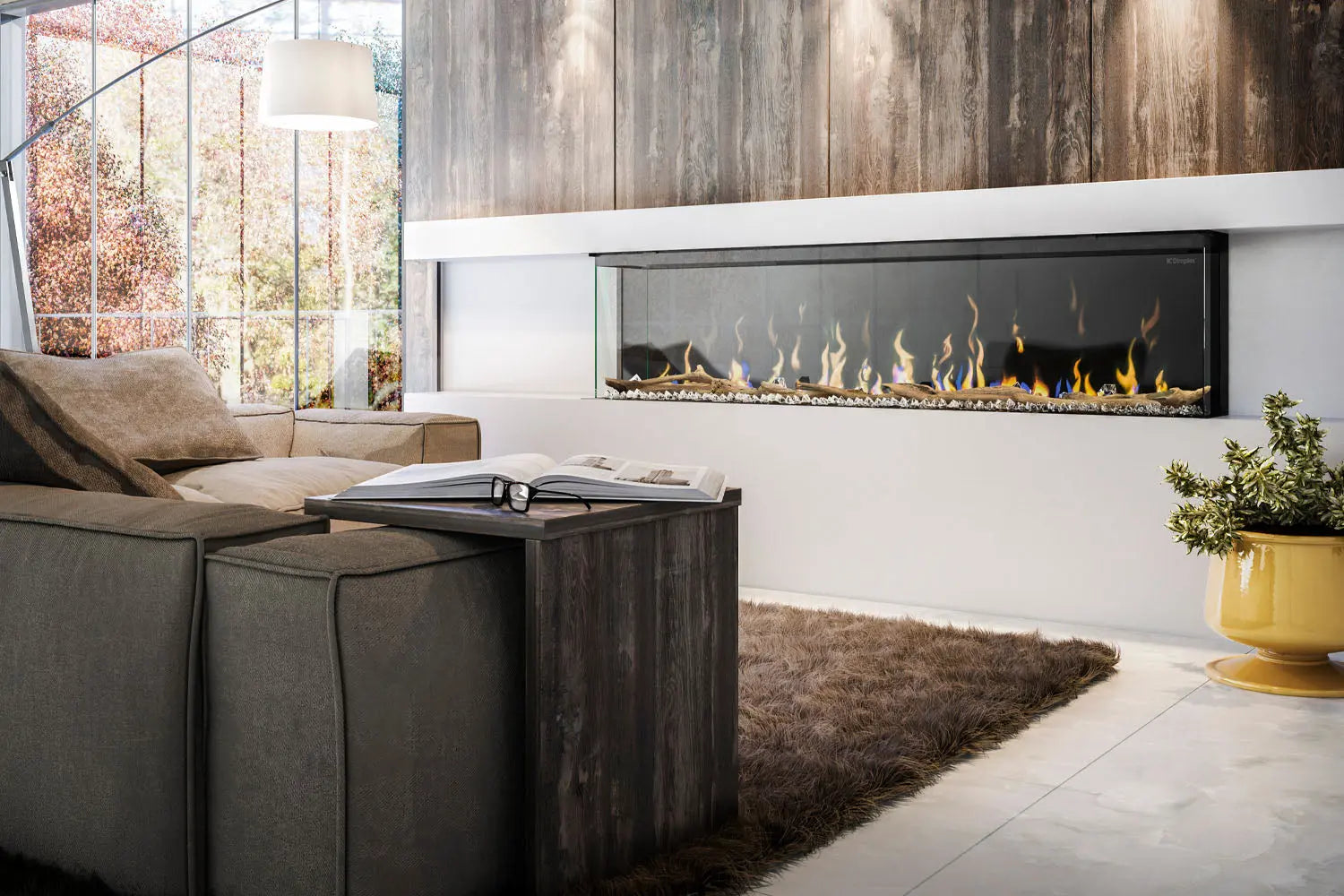 Dimplex IgniteXL Bold 74" Smart Linear Multi-Side View Built-In Electric Fireplace Dimplex