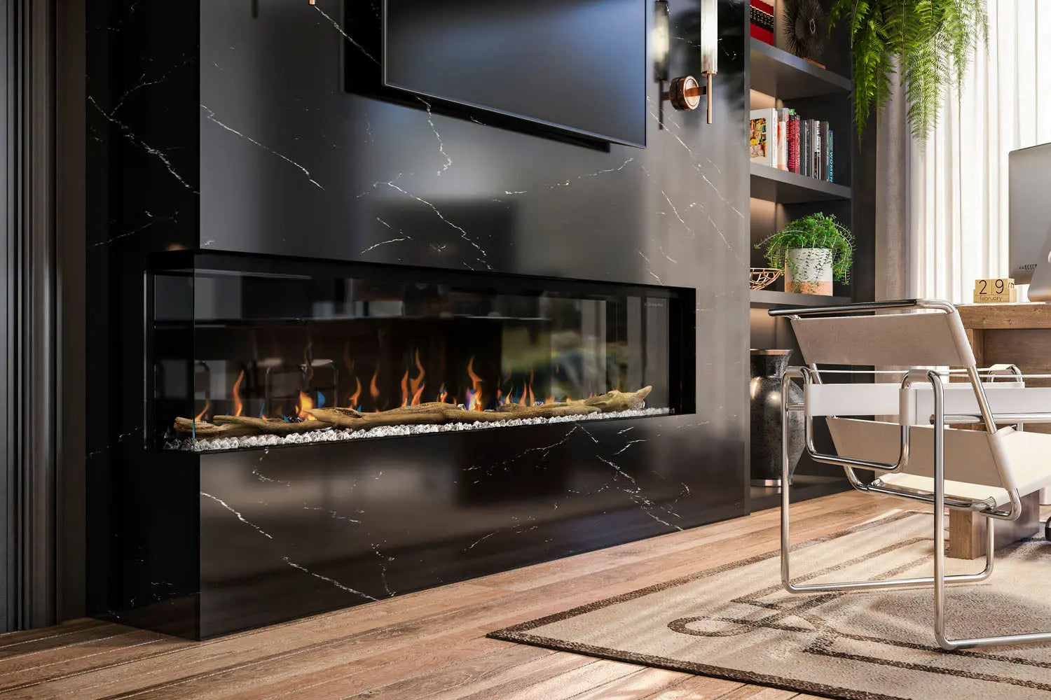 Dimplex IgniteXL Bold 88" Smart Linear Multi-Side View Built-In Electric Fireplace Dimplex