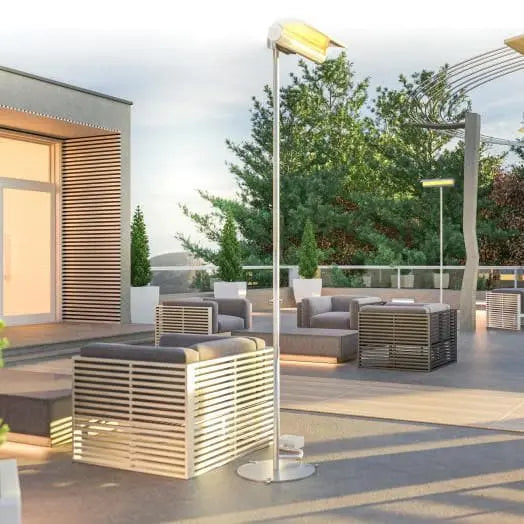 Dimplex - Indoor/Outdoor Electric Infrared Heater Permanent Location Floor Stand - DSHSTAND - Agent BBQ