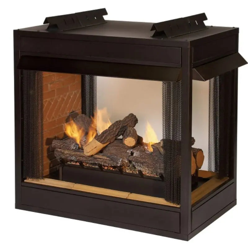 Empire Breckenridge Premium 36" Peninsula See-Through Vent Free Gas Fireplace | Flush Front Empire Comfort Systems