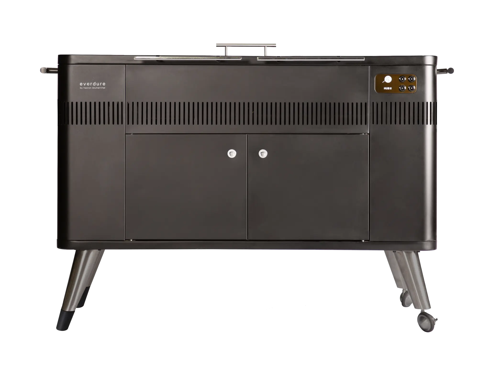 Everdure By Heston Blumenthal HUB II 54-Inch Charcoal Grill With Rotisserie & Electronic Ignition - HBCE3BUS - Agent BBQ