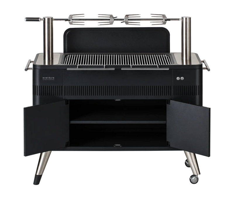 Everdure HUB I 54-Inch Charcoal Grill W/ Rotisserie & Electronic Ignition - HBCE2BBUS - Agent BBQ