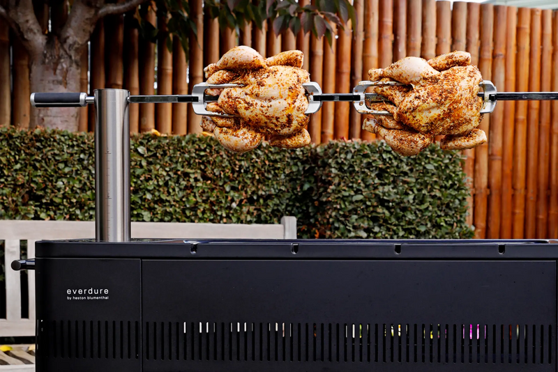 Everdure HUB I 54-Inch Charcoal Grill W/ Rotisserie & Electronic Ignition - HBCE2BBUS - Agent BBQ