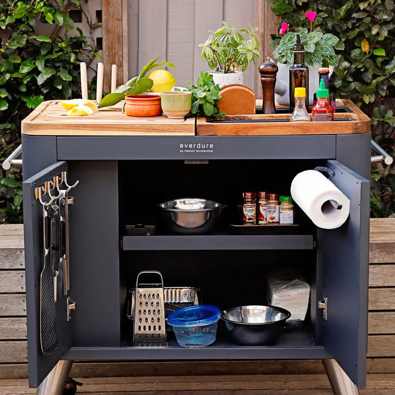 Everdure Indoor/Outdoor 40-Inch Mobile Prep Kitchen - HBPKB/HBPK - Agent BBQ