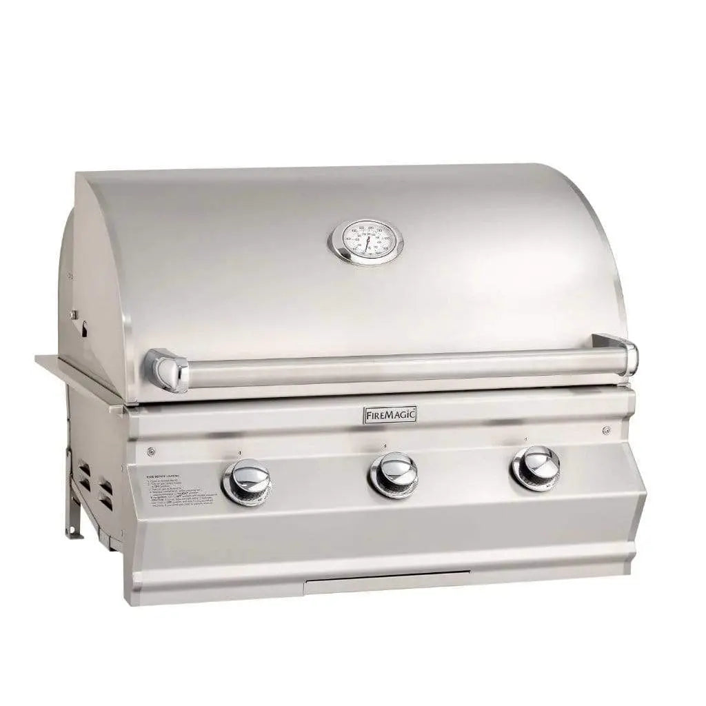 Fire Magic 30" 3-Burner Choice Multi-User Built-In Gas Grill w/ Analog Thermometer (C540i) - Agent BBQ